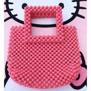 Handmade Pink Beaded Mini Bag Y2K Barbiecore Coquette Purse 💞